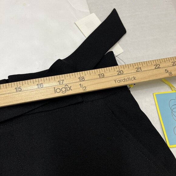 CeCe Pants Womens 16W Black Wide Legs Crepe Flowy Trouser Belted‎ Cocktail Party - Picture 8 of 11